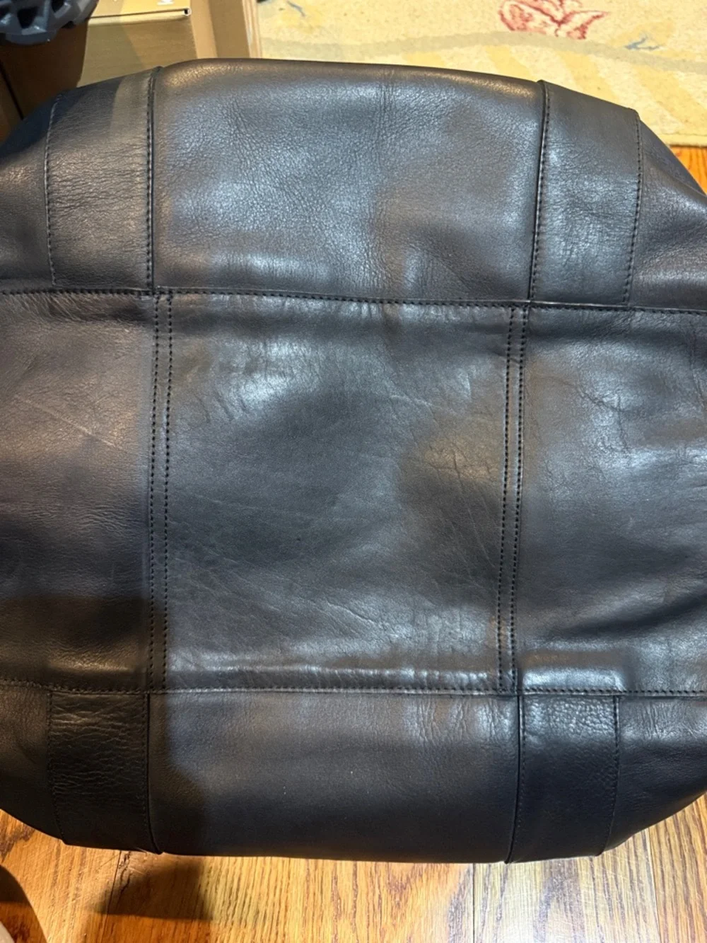 Tecovas Black Leather Duffel Bag